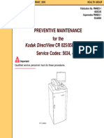 Kodak DirectView CR-825,850 - Preventive Maintenance Instructions PDF