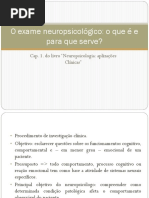 Aula - O exame neuropsicológico-oque é e para que serve - resumido