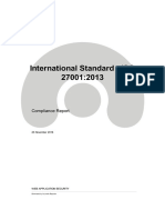 ISO 27001 Compliance Report for Web Application Security Scan