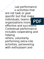 Task and Contextual Performance