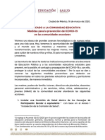 Comunicado A La Comunidad Educativa PDF