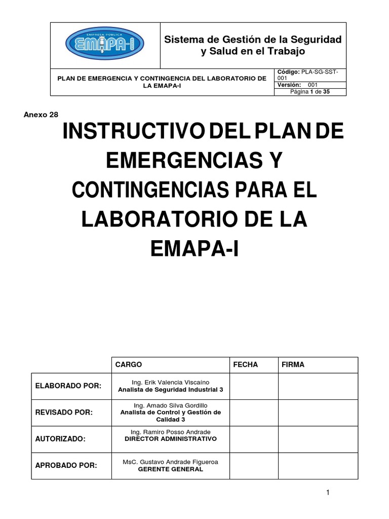Laboratorio Plan de Emergencias | PDF | Laboratorios | Residuos