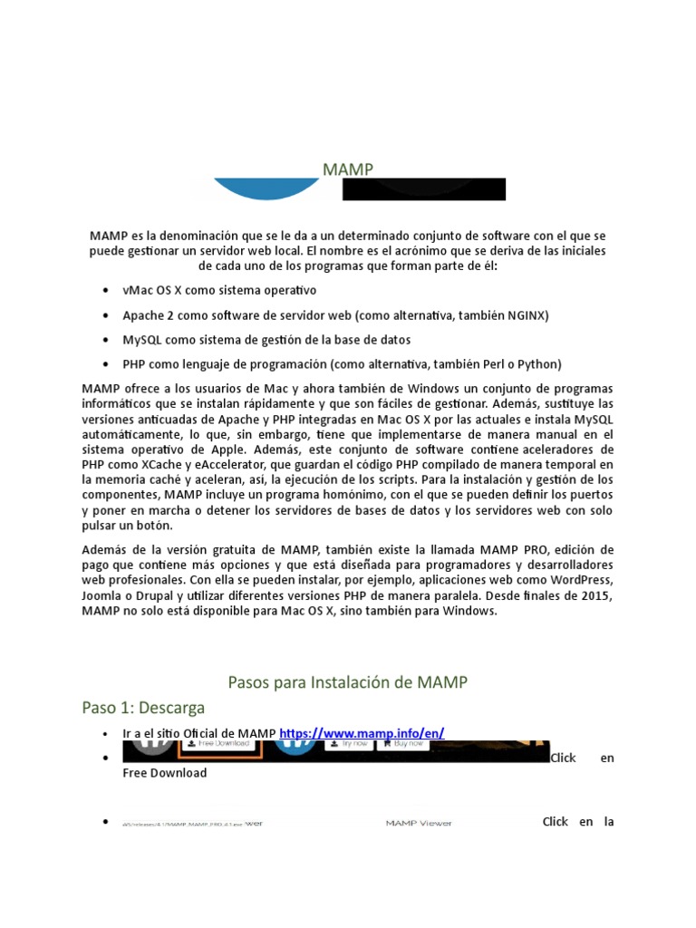 Guía de Instalación de MAMP | PDF | Php | Mac OS
