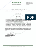 Coovestido - Certificación