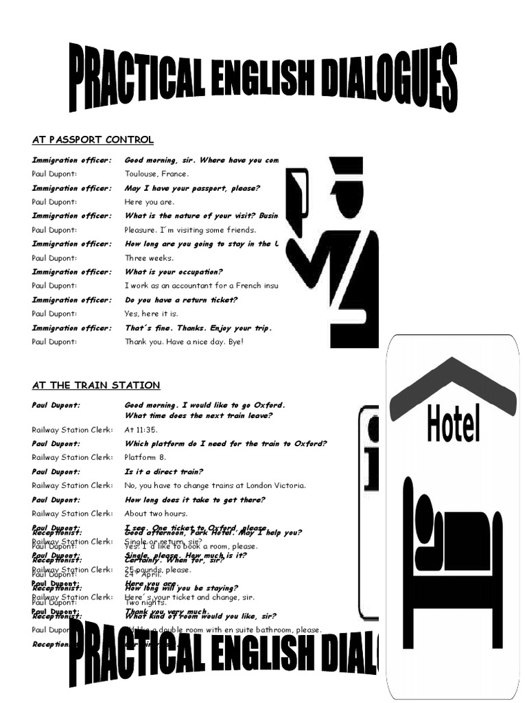 Practical English Dialogues for Travel | PDF | Waiting Staff | Food And ...