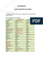 Adjectifs Descriptifs