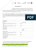 Travel Declaration Form (English)
