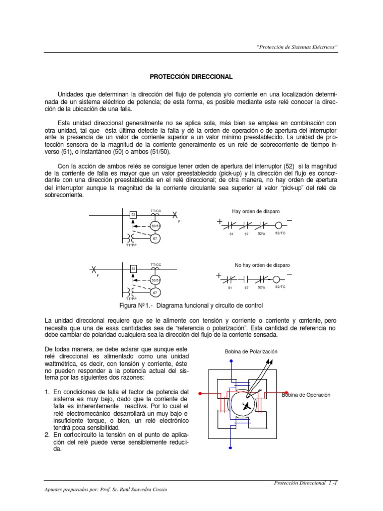 Protección Direccional 67N | Descargar gratis PDF | Relé | Corriente ...