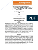 Informe Consistencia Normal y Tiempo Fraguado