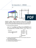 Dimensionamento da Viga V4 de Pavimento de Concreto Armado