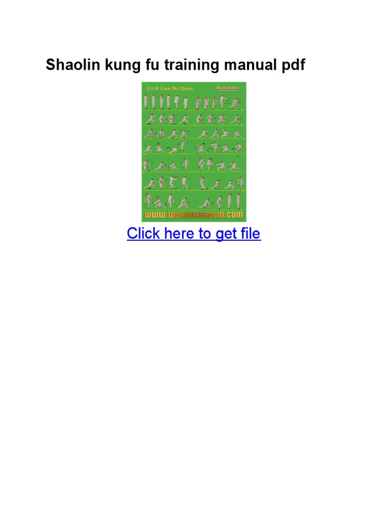 Shaolin kung fu training manual pdf | Chinese Martial Arts | East Asian ...