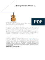 Estructura de La Guitarra Clásica o Española