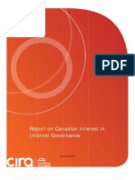 Report on Canadian Interest in Internet Governance