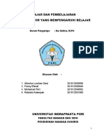 Makalah Belajar Dan Pembelajaran (Faktor2 Yang Mempengaruhi Belajar)