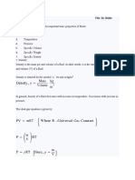 Formulas On Properties of Fluids