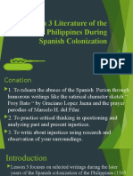 Lesson 3 Literature of The Philippines During Spanish