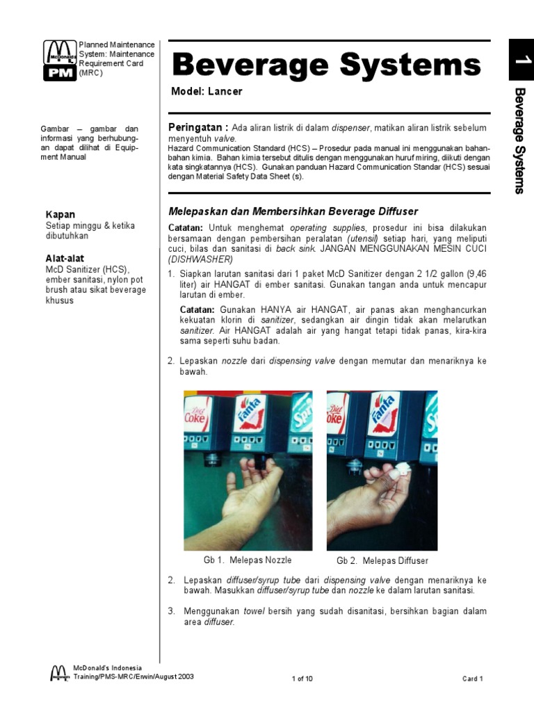 1Kalibrasi Sirup Ratio, Water Flow Rate PDF