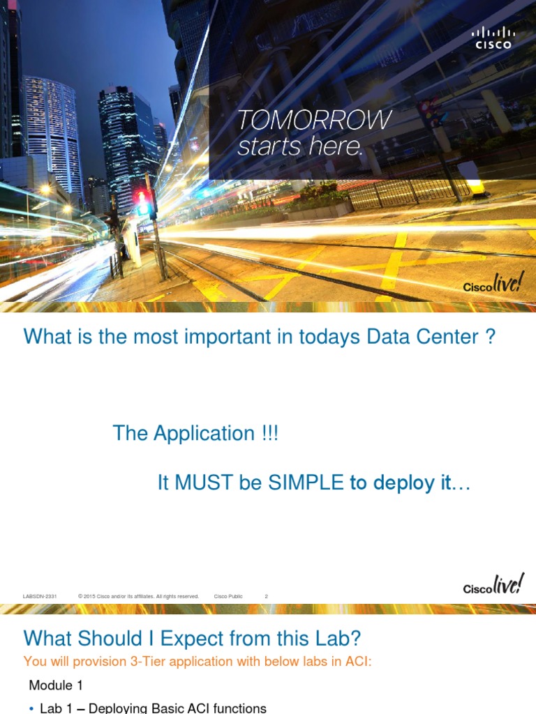 CiscoLive ACI Lab - LABSDN-2331 PDF | PDF | Remote Desktop Services ...