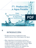 INICIO N°1 - Ciclo Hidrológico y Fuentes de Agua DulcE