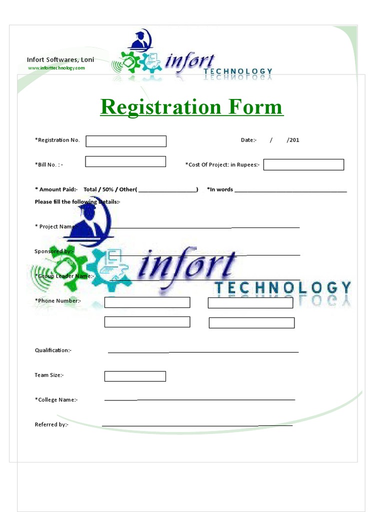 Inforte Project Registration Form | PDF