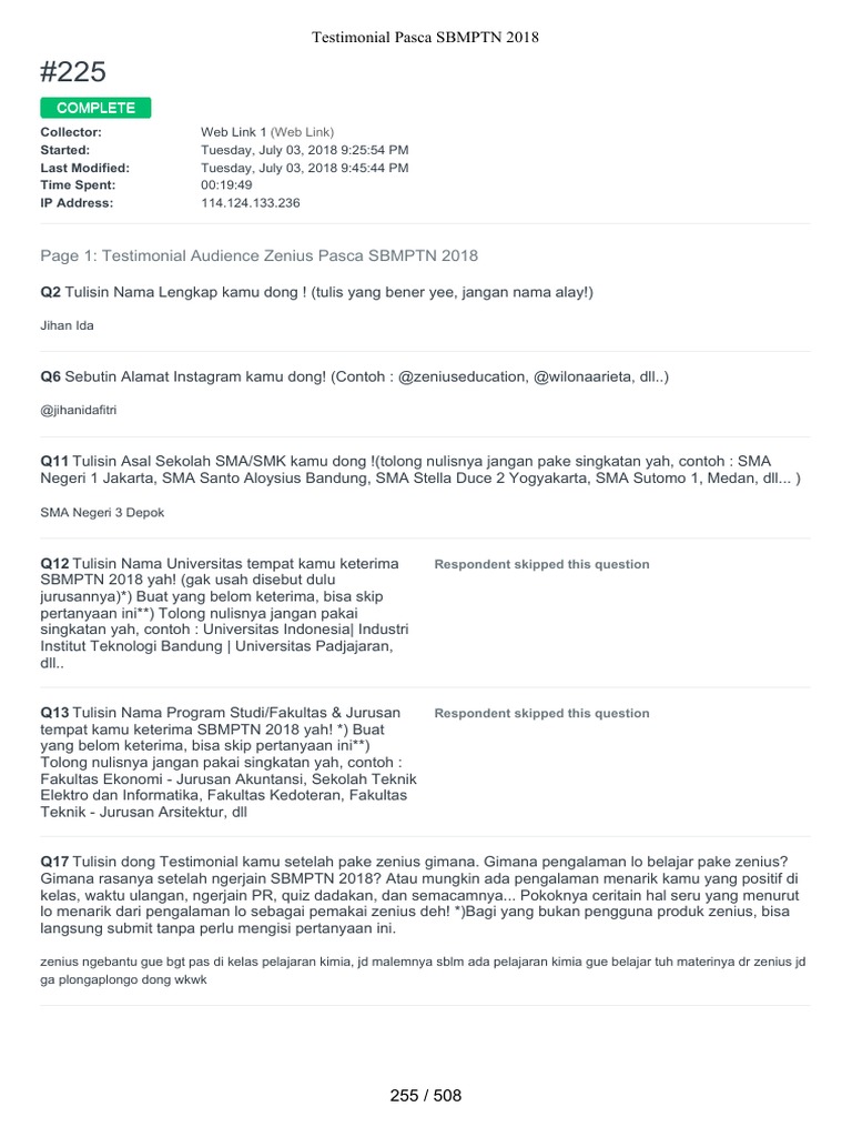 Testimoni Zenius Sbmptn 2018 Part 5