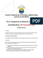 The 1st Symposium For Research