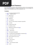 Unix Command Summary: Tutorial