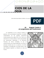 Lectura LOS INICIOS DE LA SOCIOLOGÍA