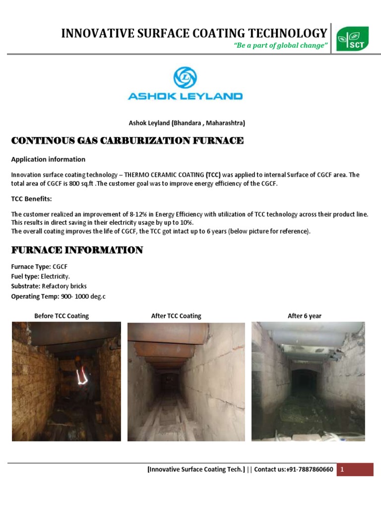Case Study ISCT Innovative Surface Coating PDF PDF Furnace Oven