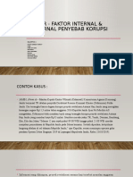 Faktor - Faktor Internal & Eksternal Penyebab Korupsi