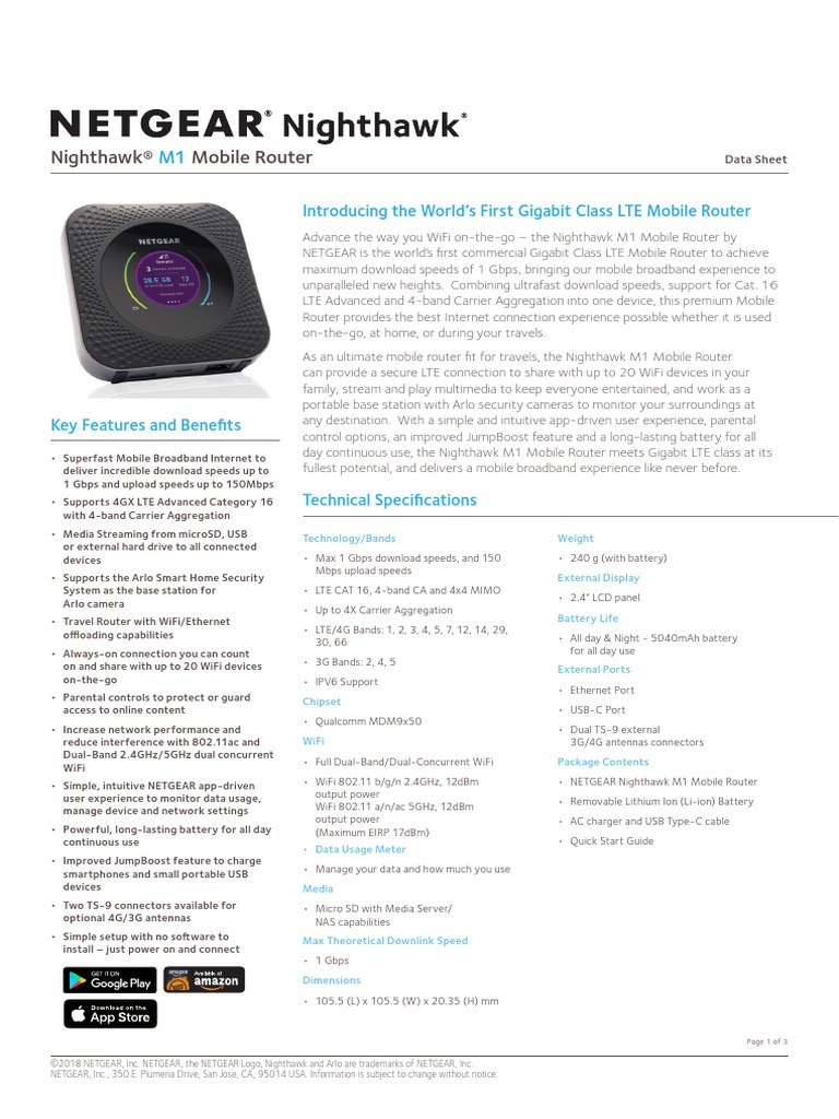 MR1100 100NAS Netgear User Manual PDF Wi Fi 4 G