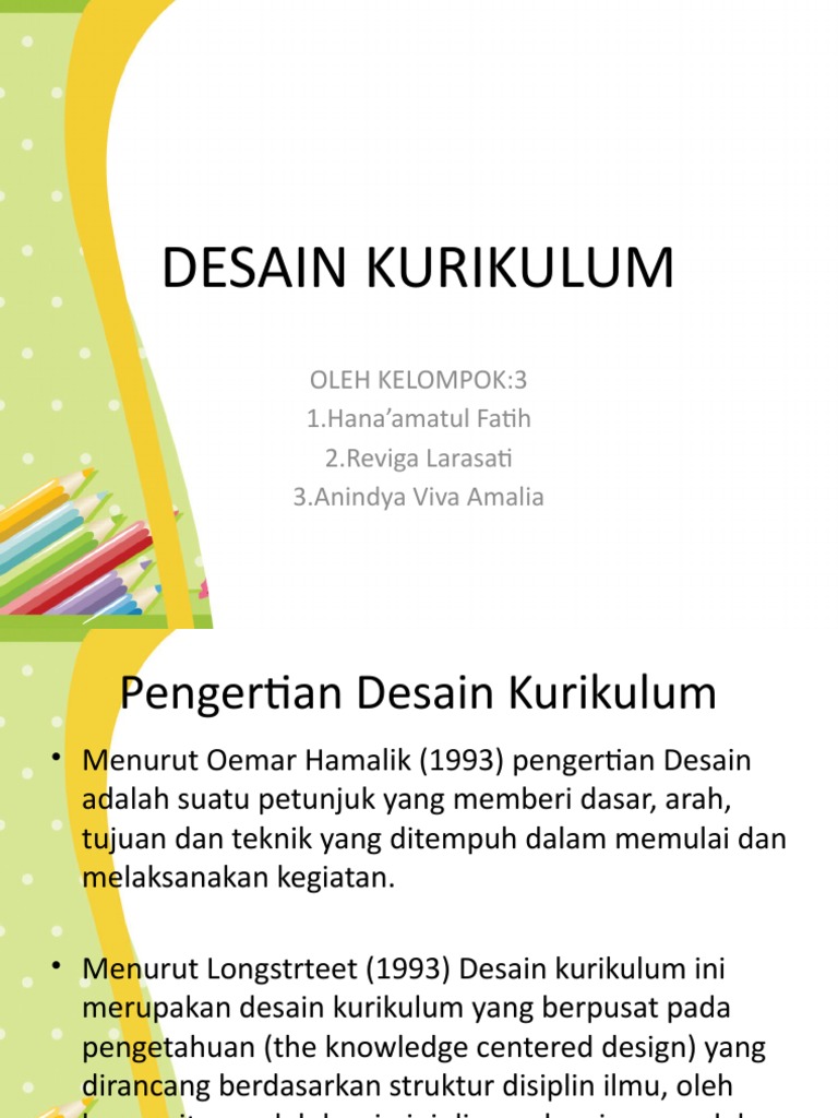 Desain Kurikulum Pdf