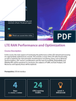LTE RAN Performance and Optimization