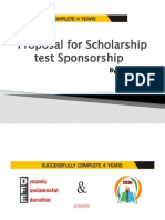 Proposal For Scholarship Test Sponsorship