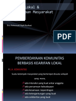 Pemberdayaan Komunitas Berbasis Kearifan Lokal