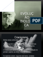 Evolução biológica, criacionismo, fixismo, lamarckismo e darwinismo