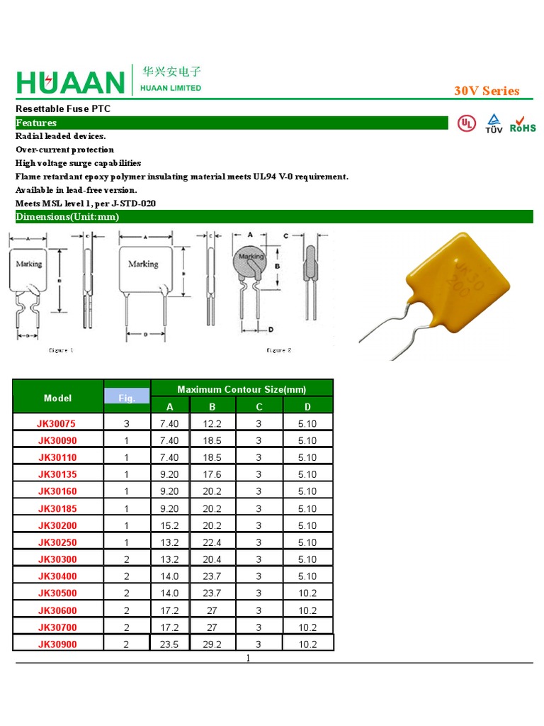 datasheet(1).pdf Fuse (Electrical) Components