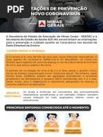 Cartilha Corona Vírus SEE - MG