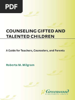 Counseling Gifted and Talented Children A Guide For Teachers Counselors and Parents Creativity Research PDF