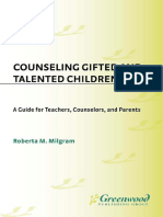 Counseling Gifted and Talented Children A Guide For Teachers Counselors and Parents Creativity Research PDF