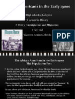 African-Americans in The Early 1900s - Berdia, Waseem, Amadou