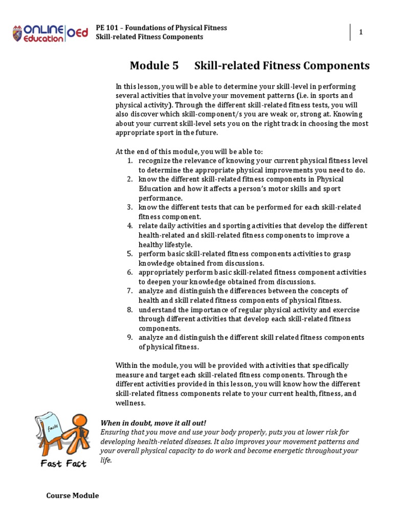 5 | PDF | Balance (Ability) | Physical Fitness