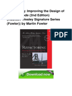 Refactoring Improving The Design of Exis PDF