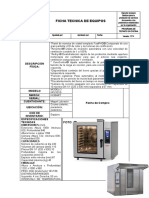 Ficha Tecnica Horno Combi Plus Marca HOBART Modelo HPJ101G