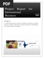 International Business - Pulses Export BPLAN PDF