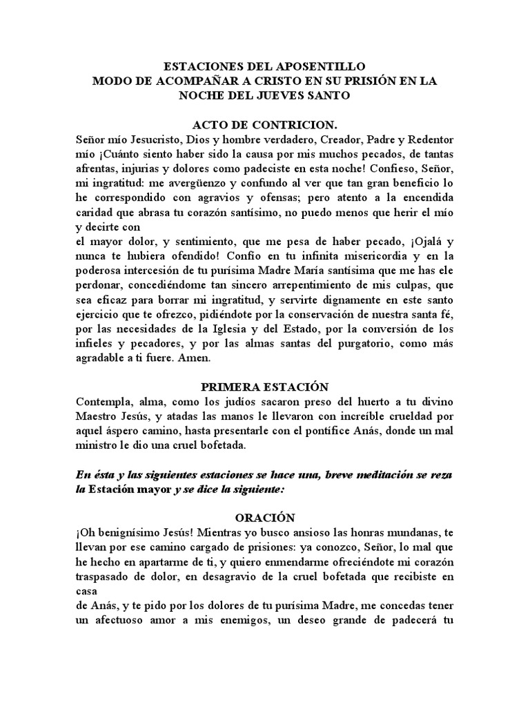 Cadena de Oro PDF Oración Cristo (título)