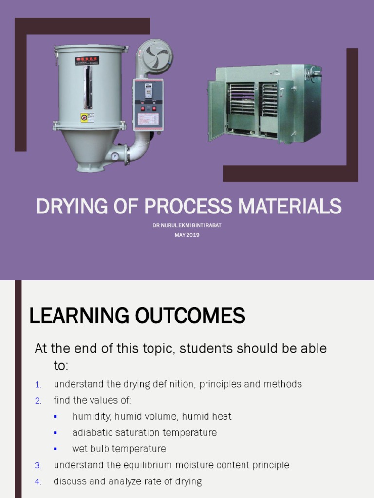 Drying Process Principles and Methods | PDF | Humidity | Relative Humidity
