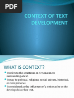 Context of Text Development