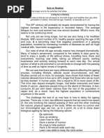 Quiz on Reading
