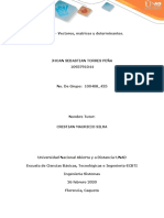 Tarea 1 - Vectores, Matrices y Determinantes. SEBASTIAN PDF